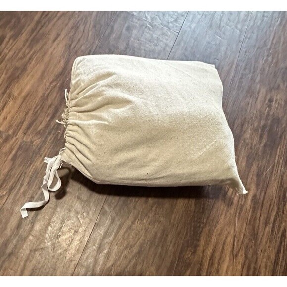 Pair 20"x20" Boho Pillow Covers Black Ivory Fringe Zipper Farmhouse Texture New - Picture 7 of 8